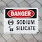 Signmission Sodium Silicate Danger Sign, Plastic, 10in W x 7in L, 2PK OS-2PACK-DS-P-710-L-1936 - alternate 4